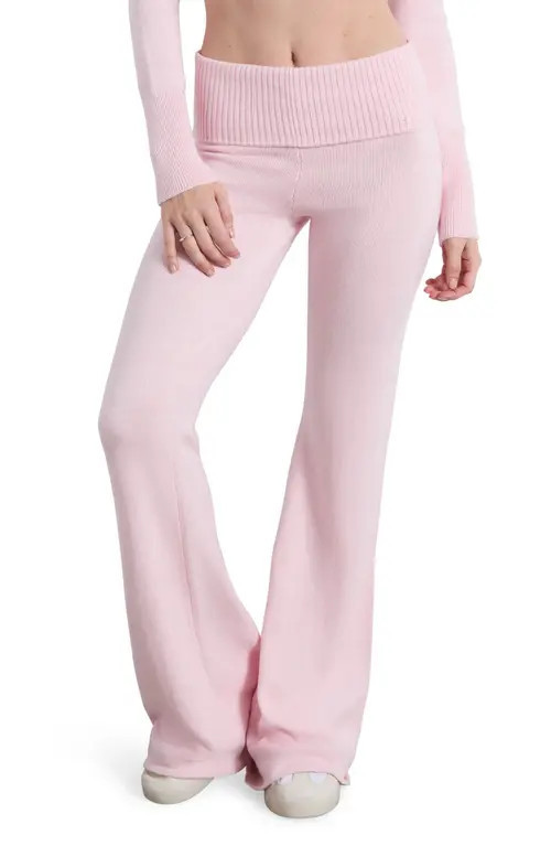 Florence by Mills Barre Foldover Wide Leg Pants in Ballerina at Nordstrom, Size Xx-Small | Nordstrom