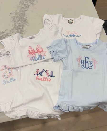 Cute embroidered personalized shirts for baby and toddler! We love the bows and cowgirls! #ltkkids #ltkbaby 