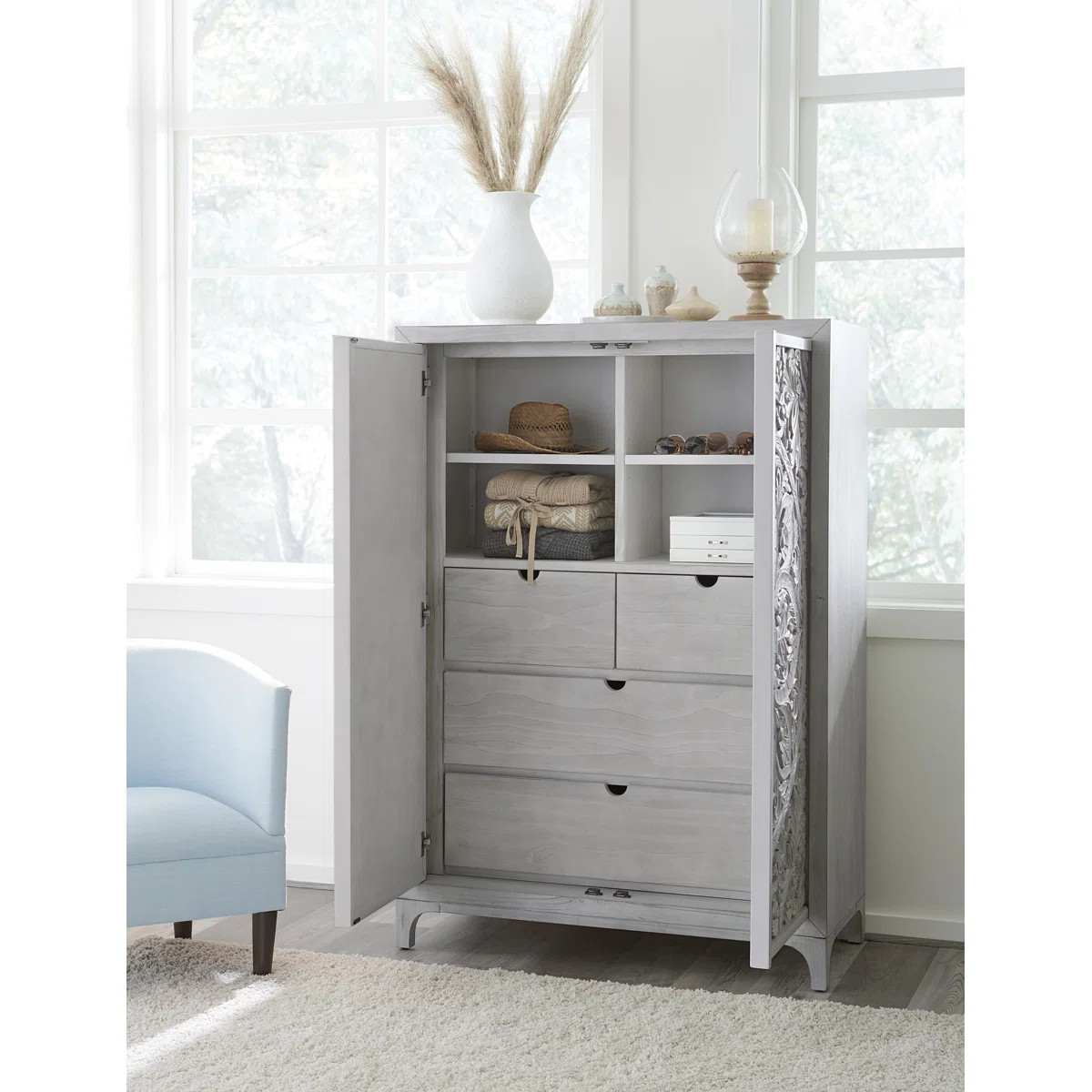 2-Door Manufactured Wood Armoire | Wayfair North America