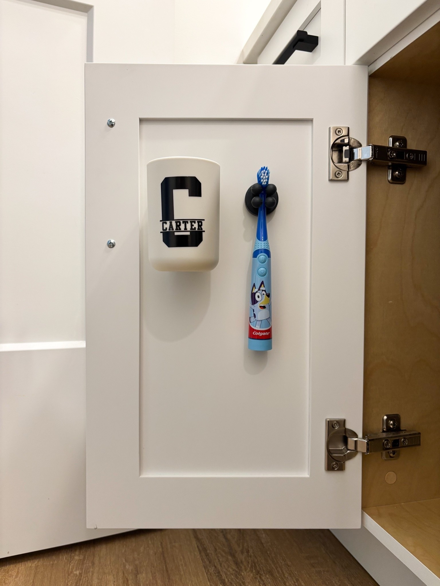 Such a simple upgrade, but one that’s made our kids’ bathroom so much tidier. The magnetic cup pops off for rinsing after brushing, then snaps right back into place. No more toothbrushes or cups cluttering up the counter.

#LTKcanada #LTKhome #LTKkids