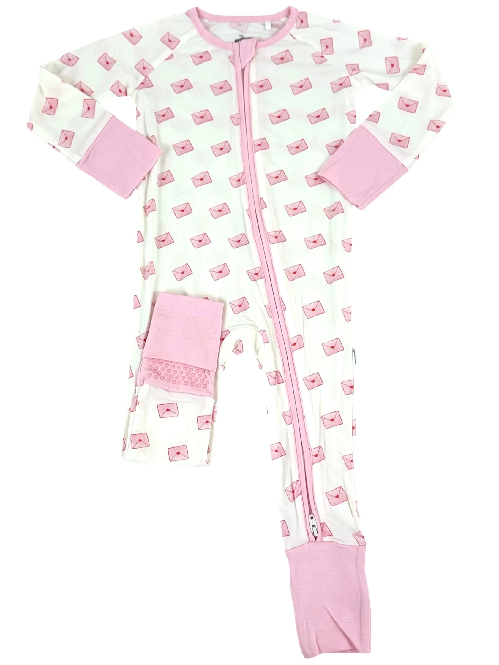 Sleep Romper - Heart Envelopes | The Uptown Baby
