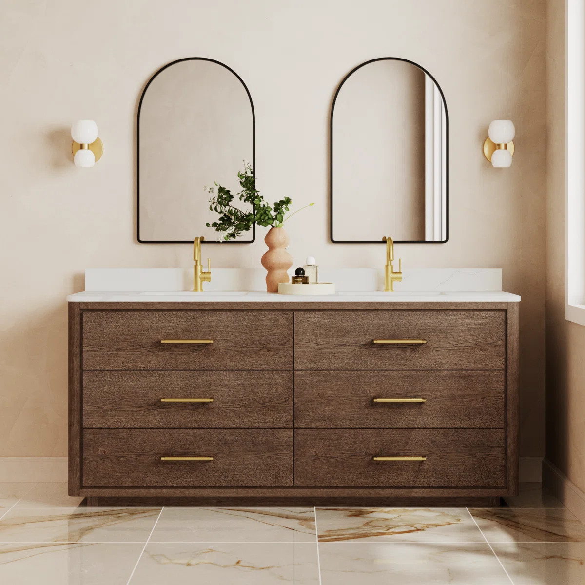 Porto 72'' Double Bathroom Vanity | Joss & Main