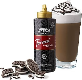 Torani Puremade Sauce, Cookies & Cream, 16.5 Ounces | Amazon (US)