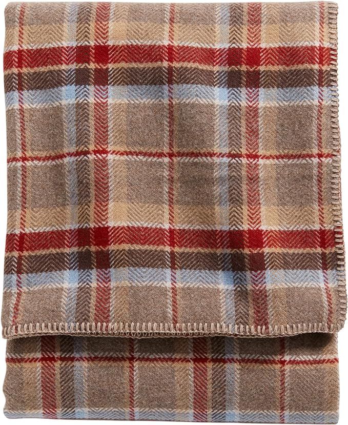 Pendleton Eco-Wise Wool Easy Care Twin Blanket, Red Jasper … | Amazon (US)