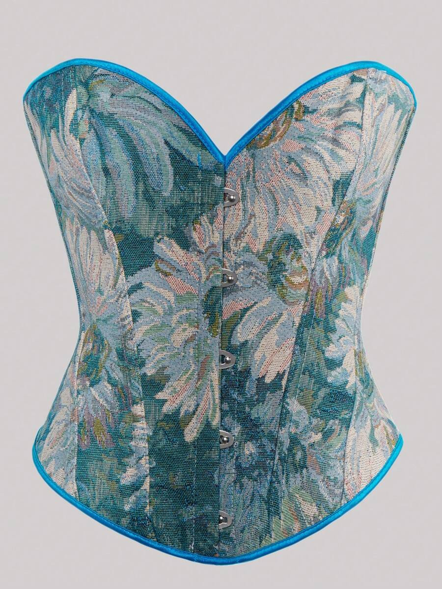 Fashion Women's Strapless Tops Elegant European And American Lace Up Sexy Corsets Slim Fit Street... | SHEIN