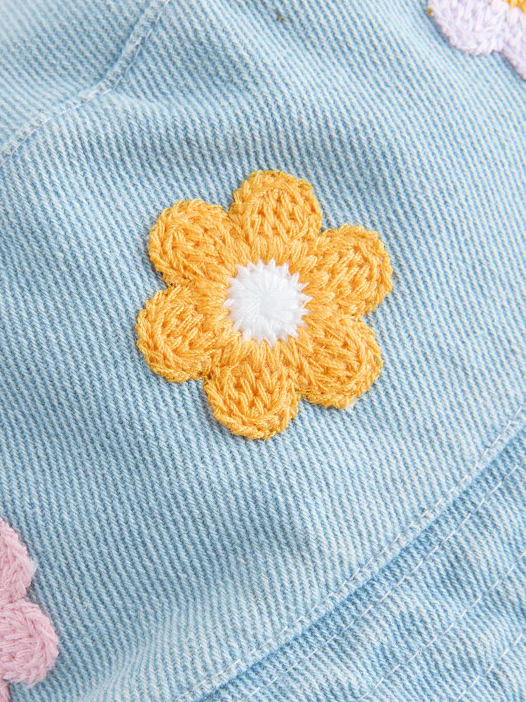 Denim Crochet Flower Bucket Hat (3mths-10yrs) | Next US