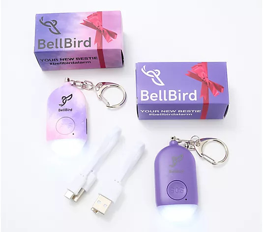 Bellbird Set of 2 Rechargeable Safety Alarms w/ Gift Boxes - QVC.com | QVC