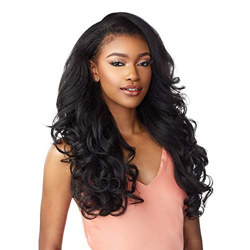 Sensationnel Instant Weave Half Wig - 3 Synthetic Blendwig Adjustable Drawstring for Seamless Hair Blending (1 JETBLACK) | Amazon (US)