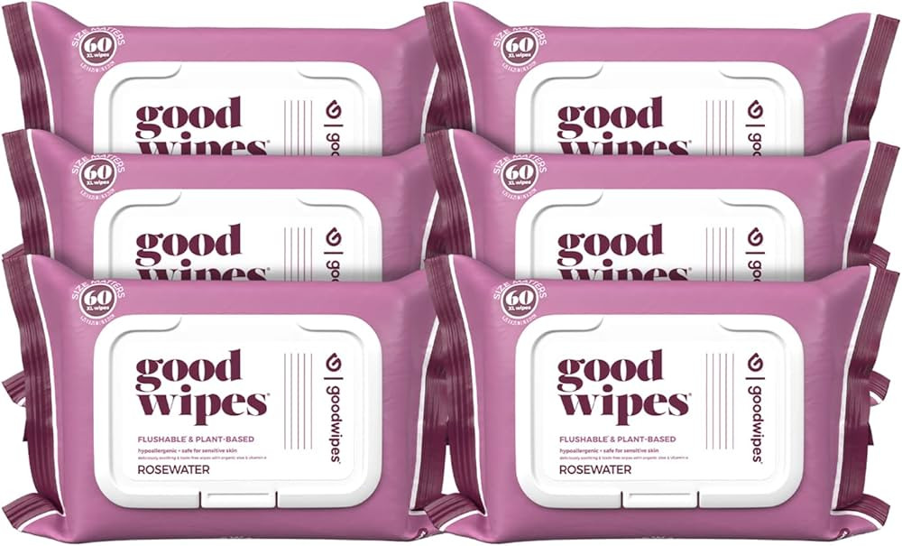 Goodwipes Flushable Butt Wipes – Soothing Botanicals & Aloe – Septic & Sewer Safe – Largest... | Amazon (US)