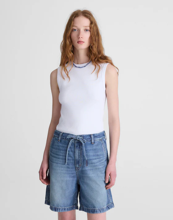 The Drawstring Short in Airy Denim | Madewell