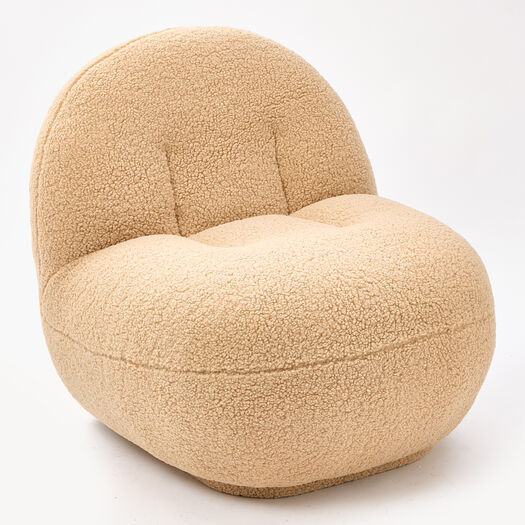 Beige Boucle Accent Chair 87x79cm | TK Maxx