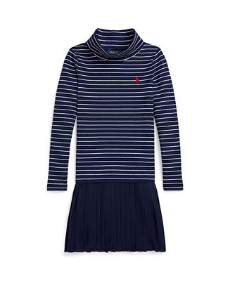 Polo Ralph Lauren Girls' 2T-6X Striped Stretch Turtleneck Dress - Macy's | Macy's