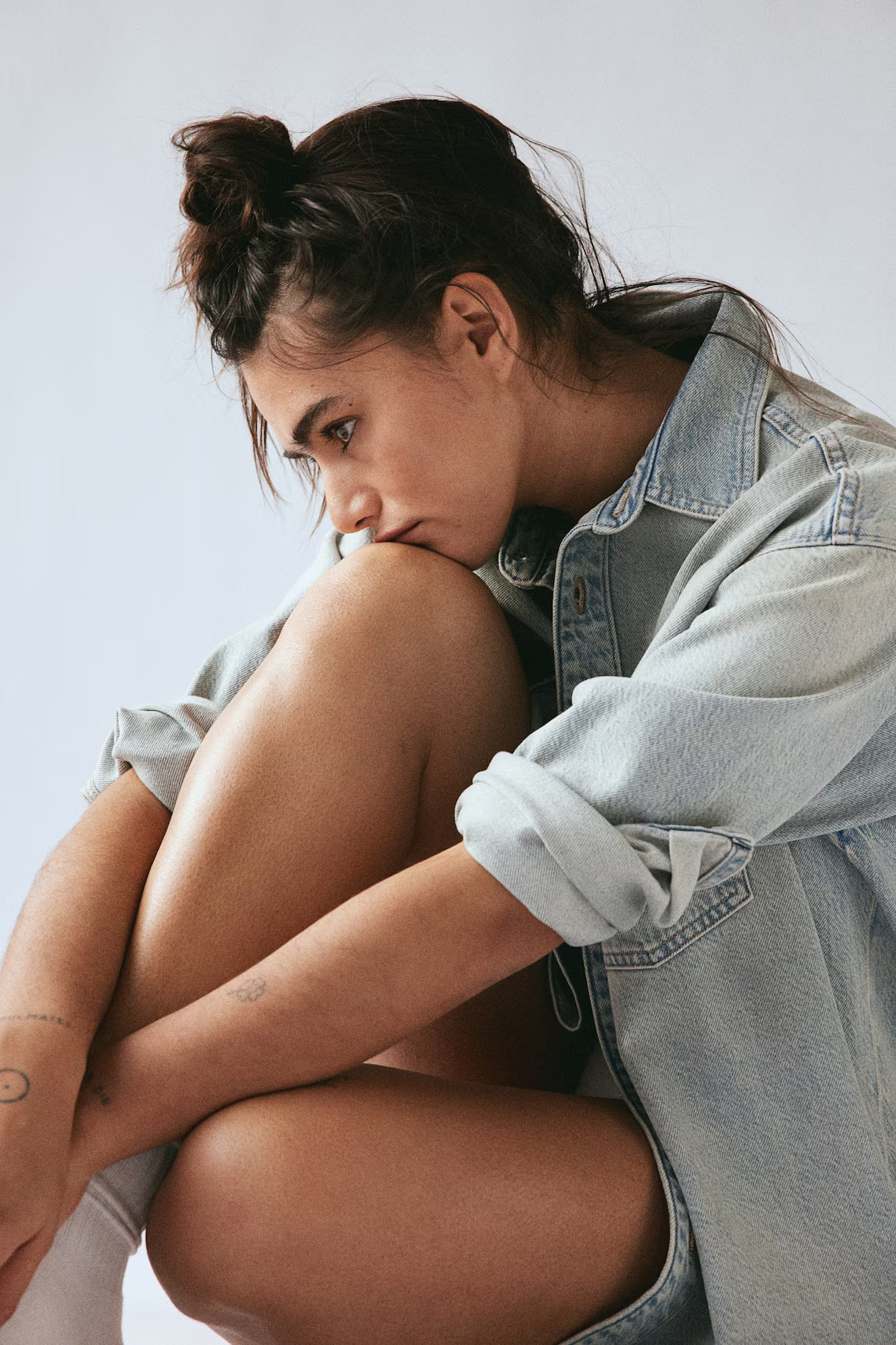 Feather Soft Denimbluse - Blasses Denimblau - Ladies | H&M AT | H&M (DE, AT, CH, NL, FI)