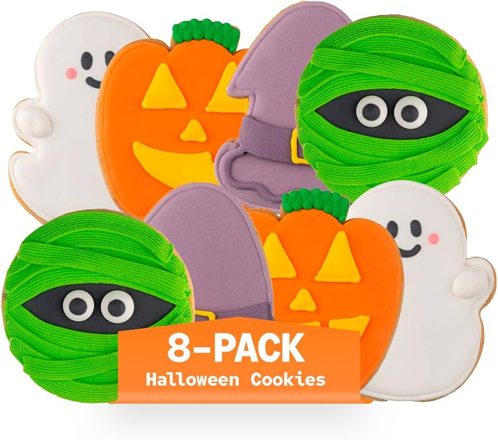 WANDERCRUMB | Halloween Cookies | Hand-Decorated Sugar Cookies Gift Set – 8 Pack Cookies Indivi... | Amazon (US)