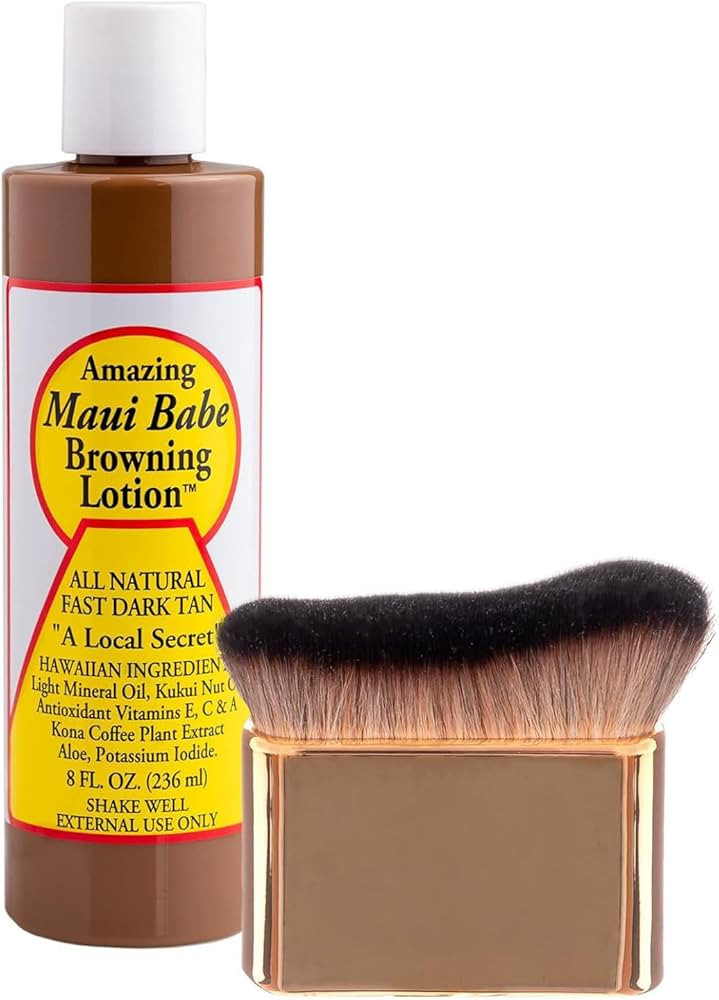 Amazing Maui Babe Browning Lotion 8 ounce - Maui Babe Tanning Lotion with Body Tanning Brush - Ma... | Amazon (US)
