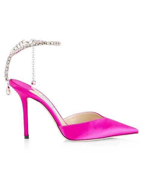 Saeda Embellished Satin Pumps | Saks Fifth Avenue