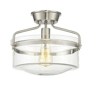 Trade Winds Gardner Semi-Flush Ceiling Light - Matte Black | Bed Bath & Beyond