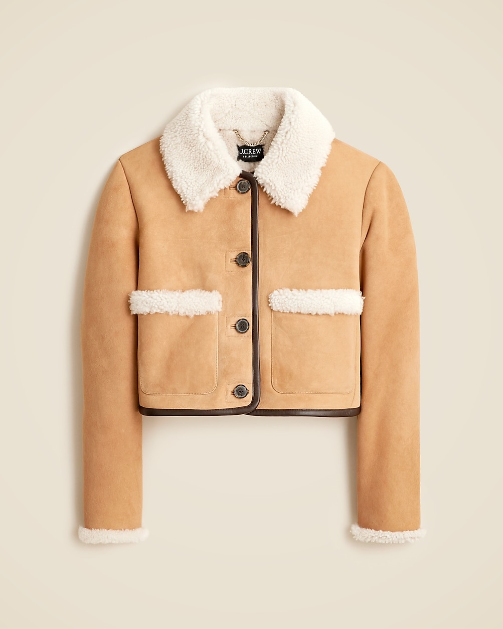 Collection limited-edition cropped shearling jacket | J. Crew US