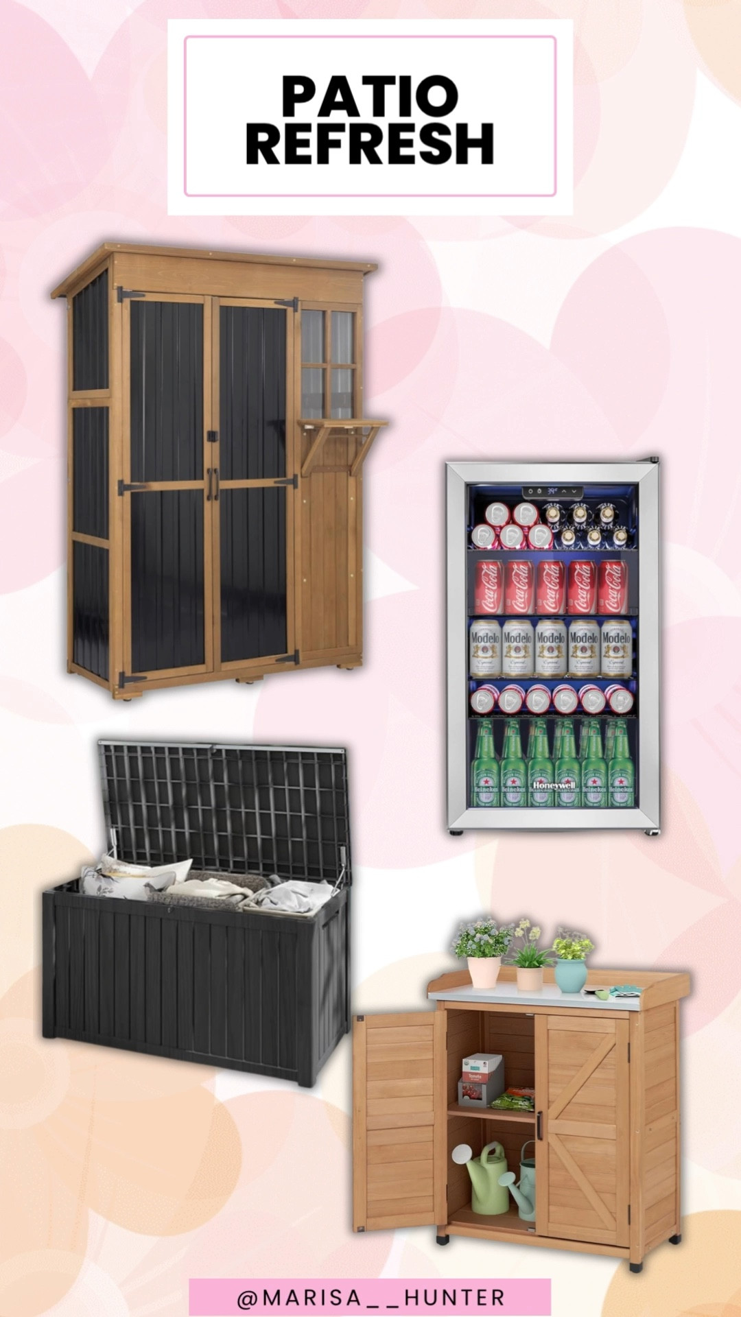 Spring refresh 

Patio party storage shed mini fridge beverage fridge deck box potting table 

#LTKmomlife #LTKSpringSale #LTKHome