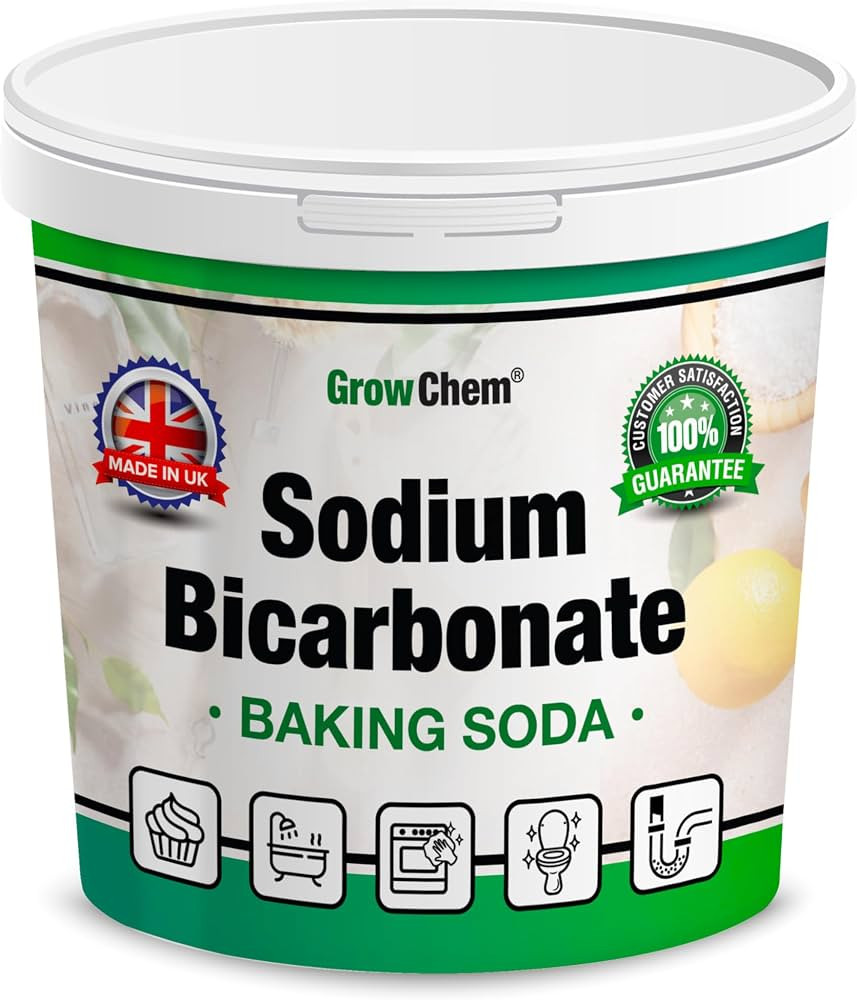 Grow Chem Baking Soda, Sodium Bicarbonate (1KG Bucket) UK MADE Pure Baking Soda for Cleaning, Bak... | Amazon (UK)