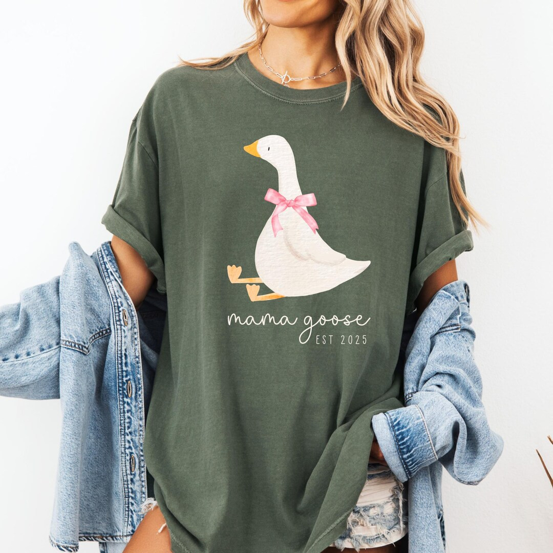 Comfort Colors® Personalized Mama Goose Shirt, Silly Goose Shirt, Mothers Day Gift, Funny Mom Te... | Etsy (US)