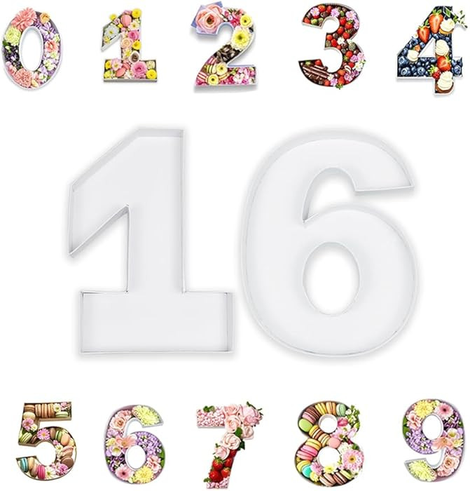 14" Cardboard Number Charcuterie Tray Birthday Anniversares Parties Celebration Supplies Fillable... | Amazon (US)