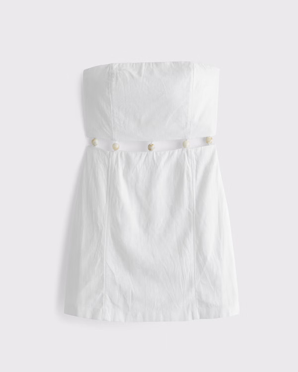 Beaded Strapless Mini Dress | Abercrombie & Fitch (US)