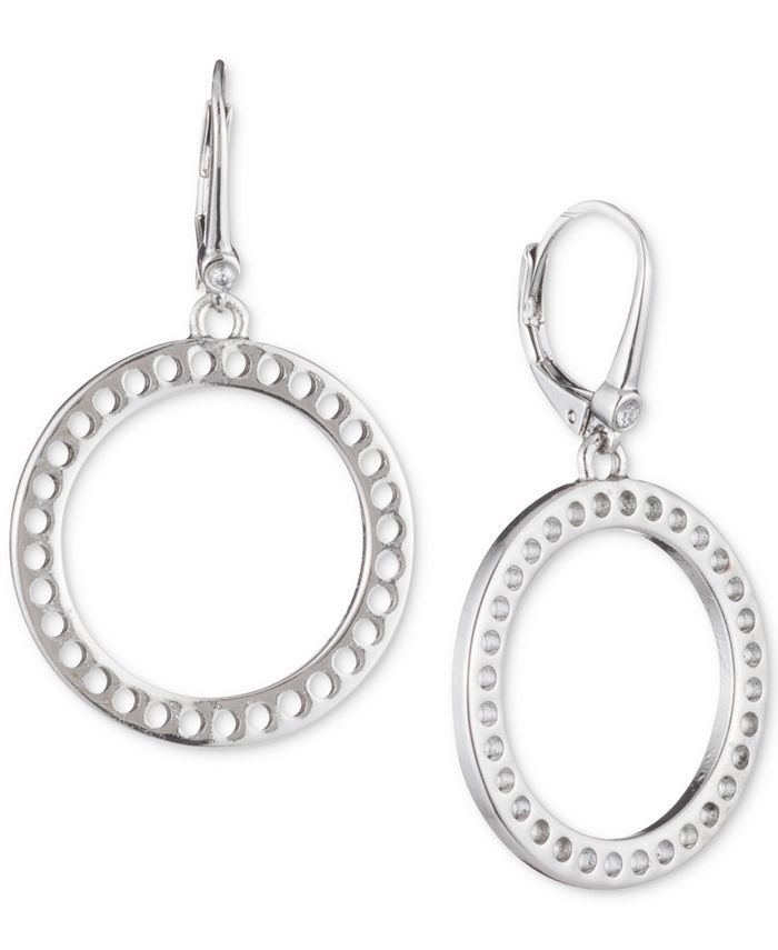 DKNY Perforated Open Circle Drop Earrings, Created for Macy's  & Reviews - Earrings - Jewelry & W... | Macys (US)