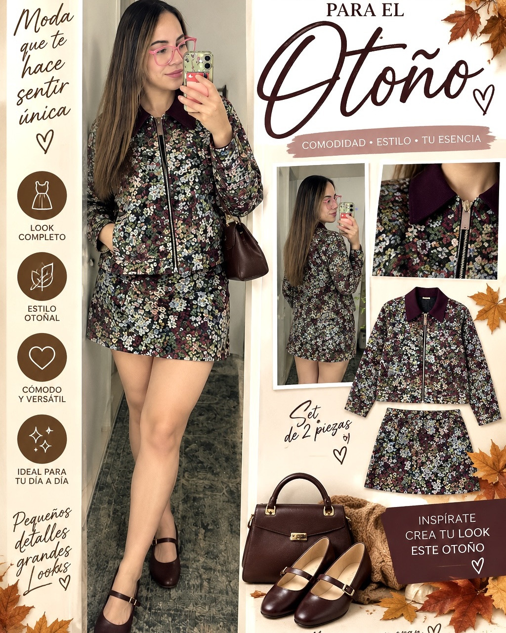 🍂🤎 EL SET PERFECTO PARA EL OTOÑO 🤎🍂

Este look tiene todo lo que amo de la temporada 😍: estampado floral, tonos cálidos y ese toque elegante en color vino que lo hace especial.

Lo combinaría con unas Mary Jane marrones, bolso chocolate y accesorios sencillos. ✨🤎

¿Lo usarías para un día casual o para salir? 🍁👇

#ModaOtoño #FallFashion #FallOutfit #OutfitInspo #AutumnStyle #FallStyle #LookDeOtoño #ModaMujer #FashionFinds #FallVibes #OutfitIdeas #EstiloFemenino #Otoño2026

#LTKxWalmart #LTKSaleAlert #LTKU
