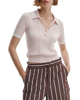 Laurie Tipped Short Sleeve Polo Sweater | Bloomingdale's (US)