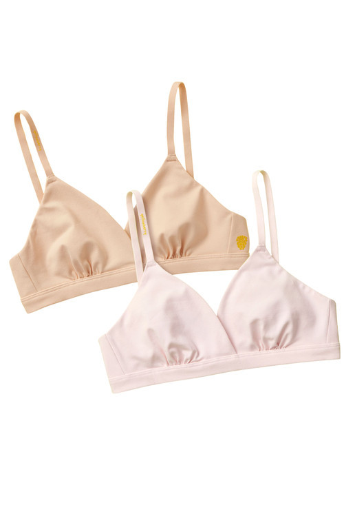 Yellowberry Butter Triangle 2pk Bra in Beige at Nordstrom, Size X-Large A | Nordstrom