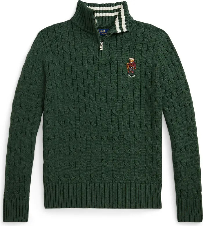 Kids' Cotton Quarter Zip Pullover | Nordstrom