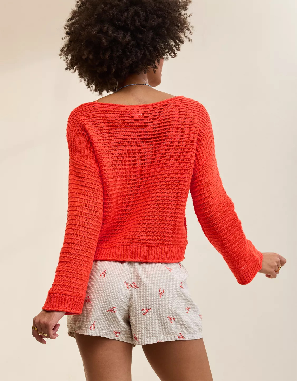 Aerie Sunkissed Textured Off-The-Shoulder Sweater | Aerie
