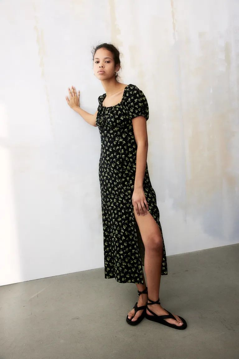 Puff-sleeved Midi Dress | H&M (US + CA)