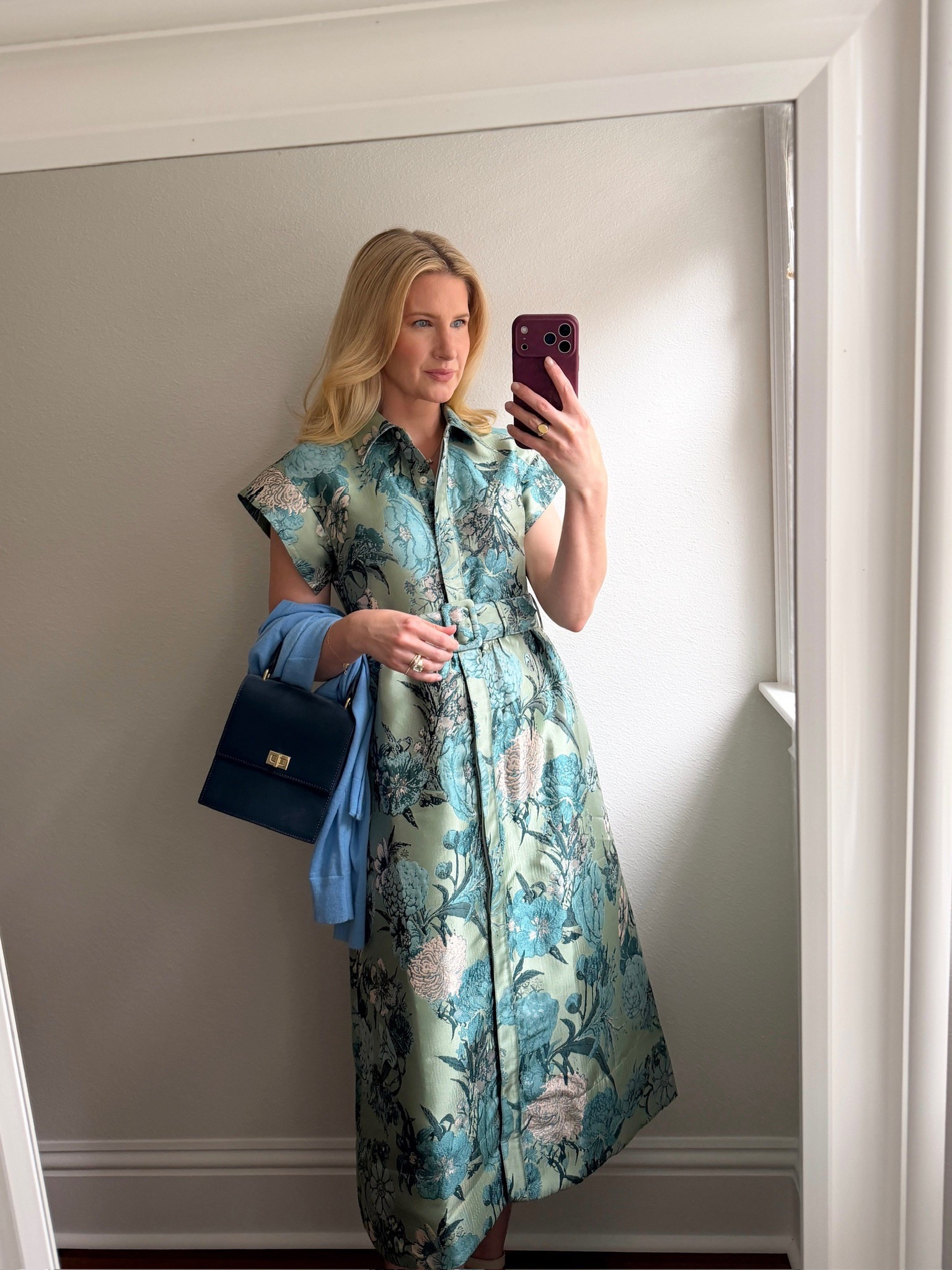 the prettiest blue & green tea dress 🩵