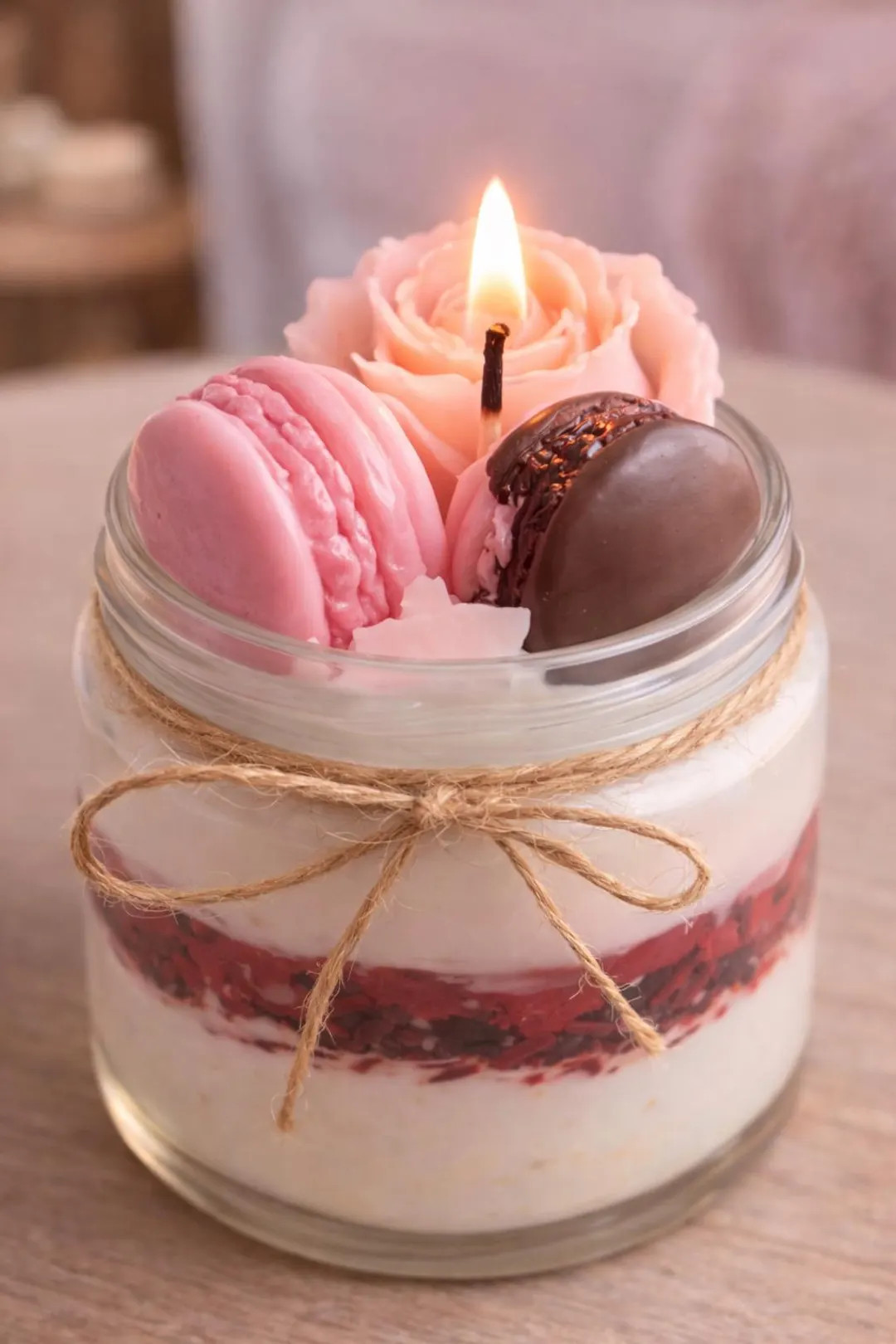 Handgefertigte Macaron-Kerze | Dekorative Dessertkerze | Originelles Geschenk mit Duft nach Wahl | Etsy (US)