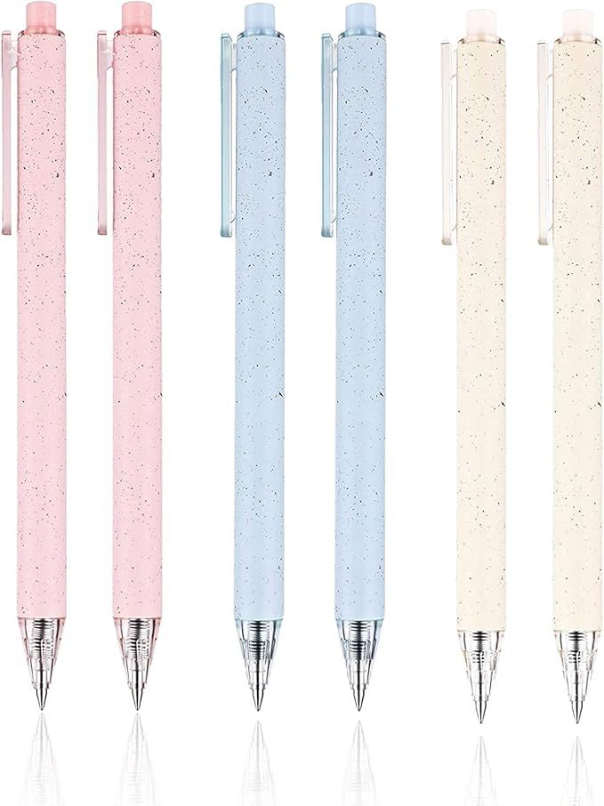 RIANCY Wheat-Straw Patterns Retractable Gel Pens Fine Points Black Ink Ballpoints Pen Black Gel P... | Amazon (US)