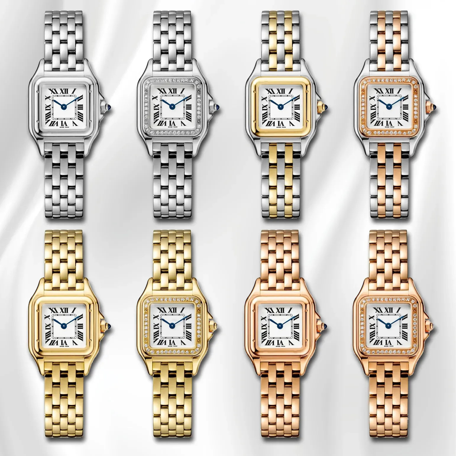 Watch Fashion Designer Panthere watches men and women quartz movement watch diamond stainless ste... | DHGate