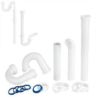 Numhew Bathroom Sink Drain Kit, 1-1/4 in. Sink Drain Kit, 22.63 in. H x 6.88 in. W x 1.25 in. D S... | The Home Depot