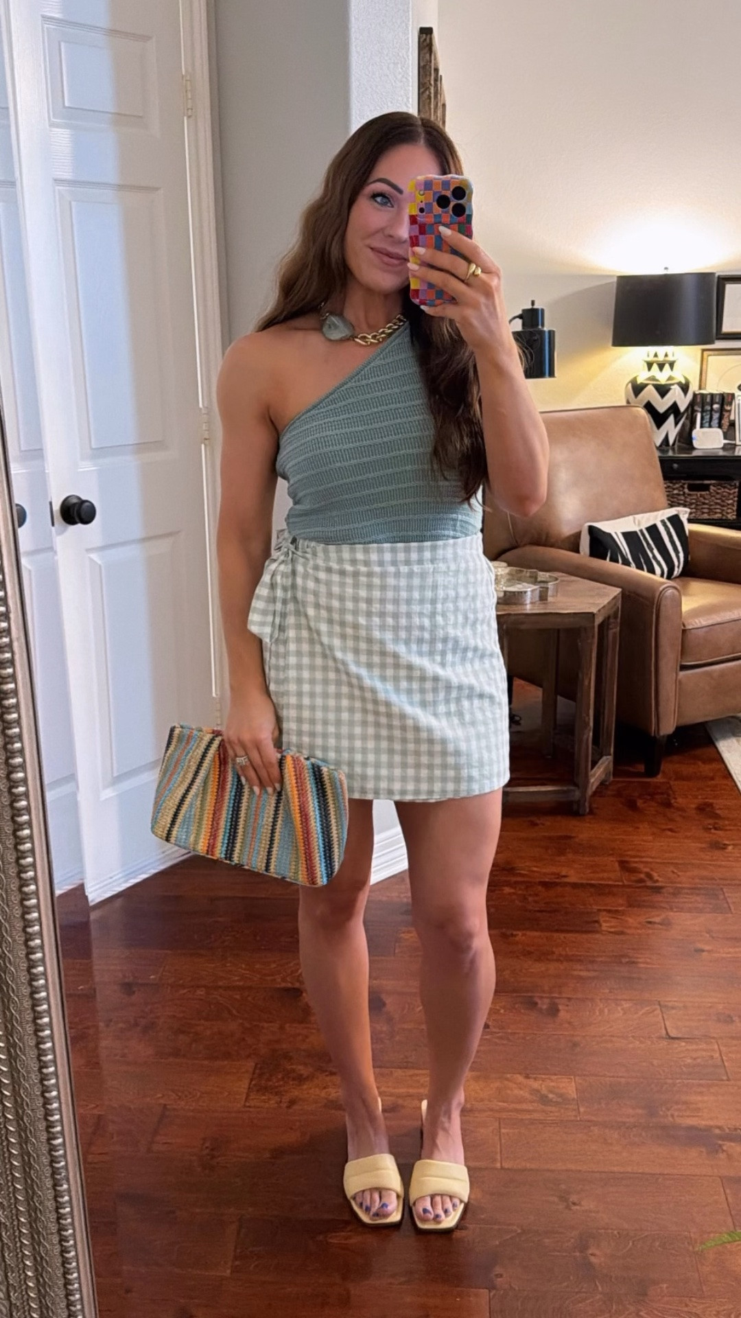 Date night outfit inspo spring fashion 2026 American Eagle top dsw heels
Exact skort is old from Pink Lily and necklace is old Elizabeth Stone

#LTKOver40 #LTKootd #LTKmomlife
