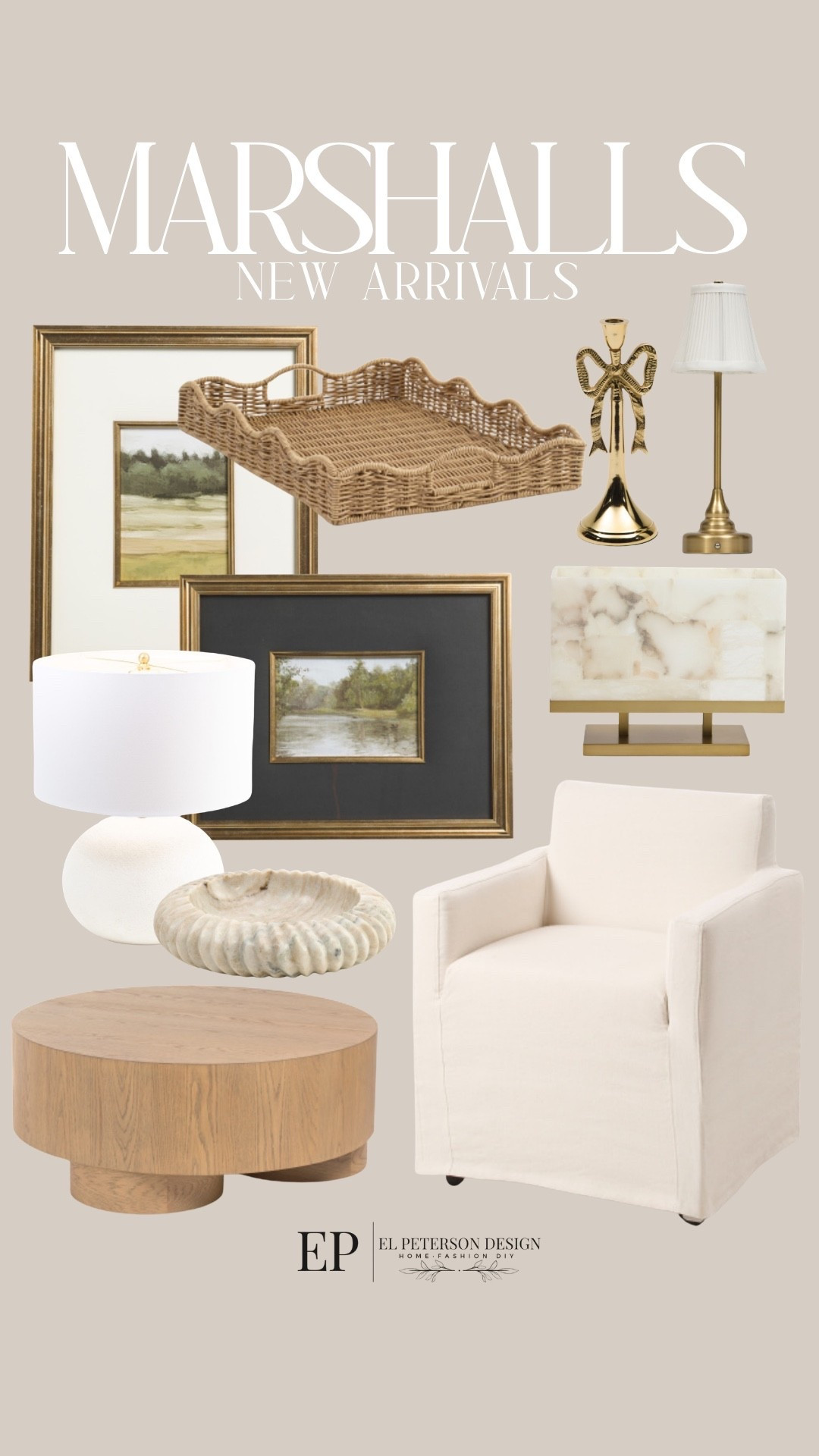 Marshall’s
New arrivals
Tray
Artworks
Accent Chair
Coffee Table
Table lamps
Bowl
Candle holder 

#LTKHome