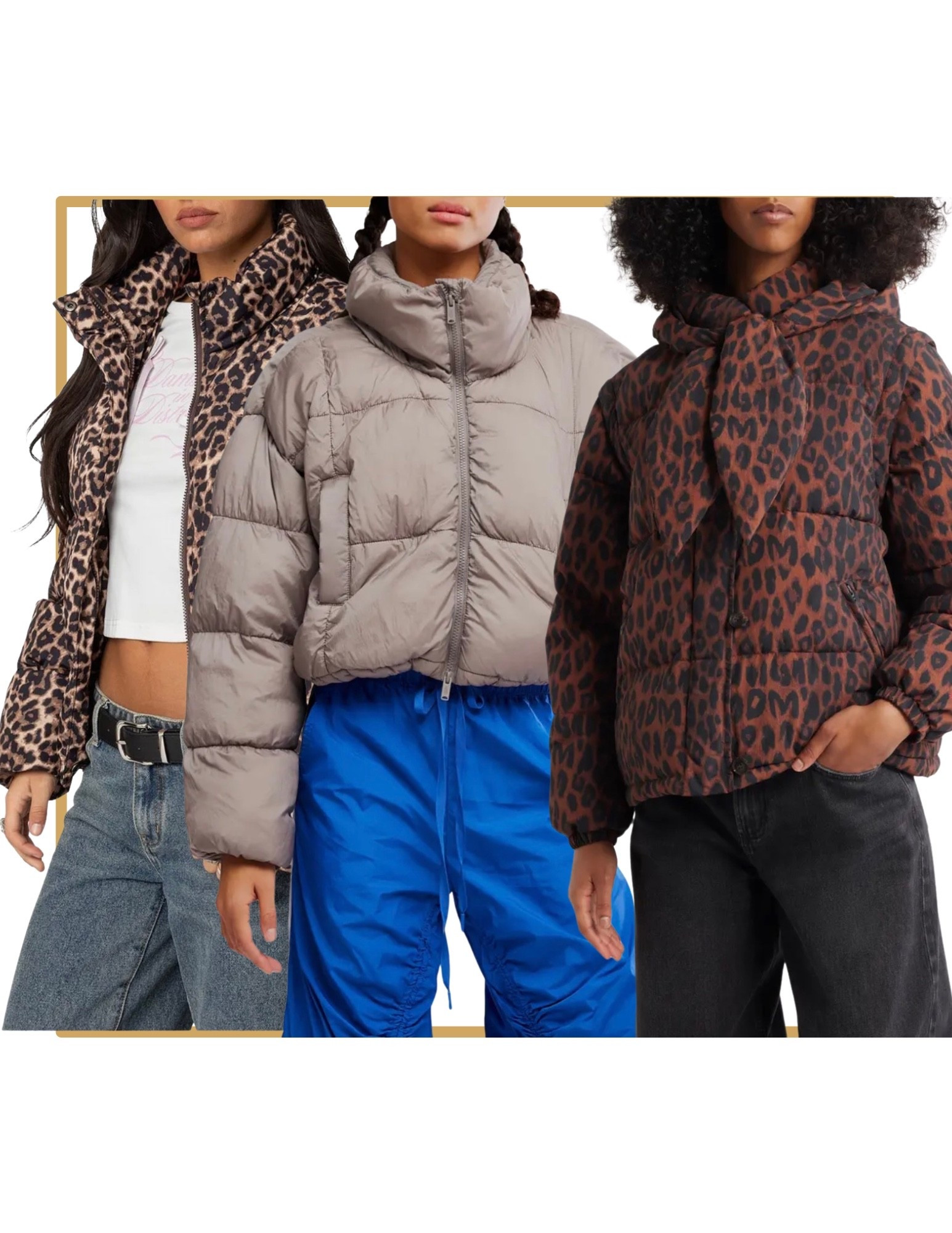 Puffer winter coat jackets. Leopard print puffer jacket. Beige puffer jacket. 

#LTKHoliday #LTKGiftGuide #LTKFindsUnder100