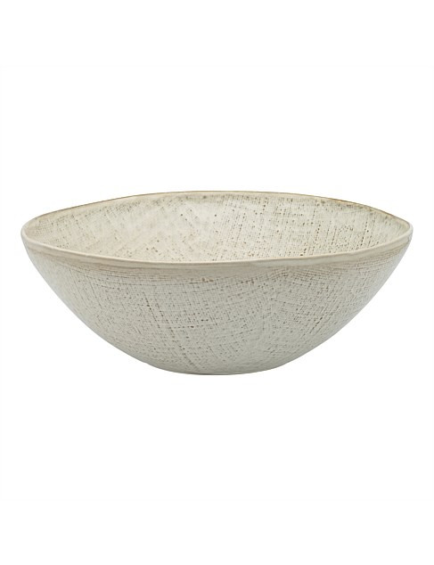 Linen Salad Bowl 27.5cm Birch | David Jones (Australia & New Zealand)
