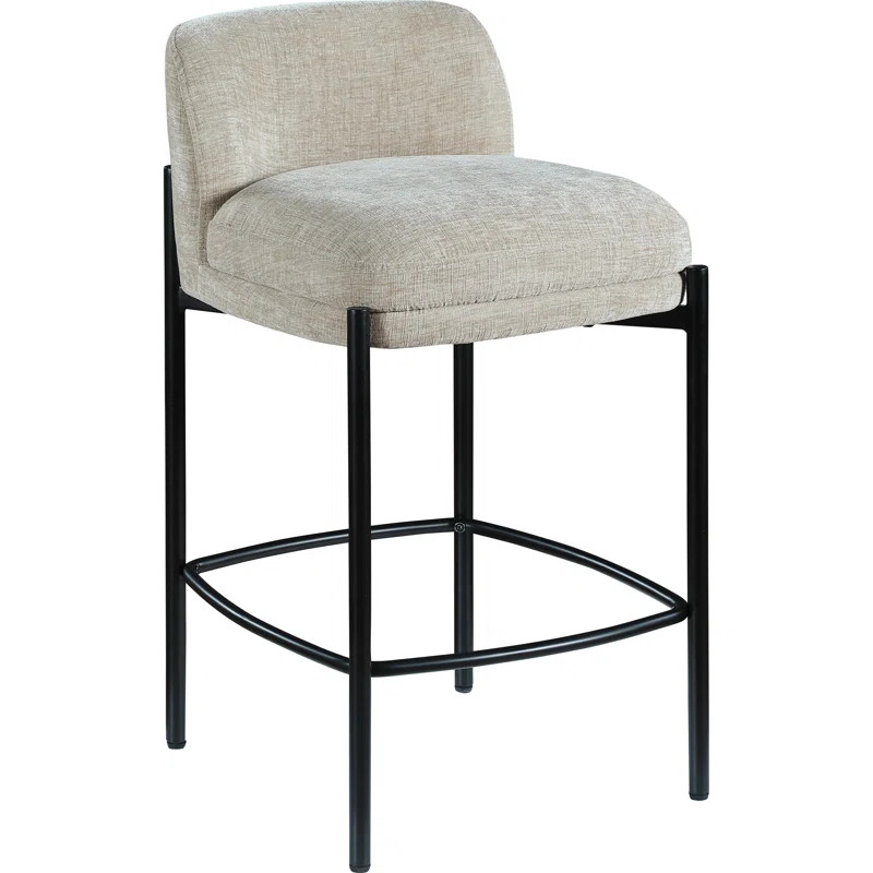 Brixen Upholstered Counter Stool with Metal Frame | Wayfair North America