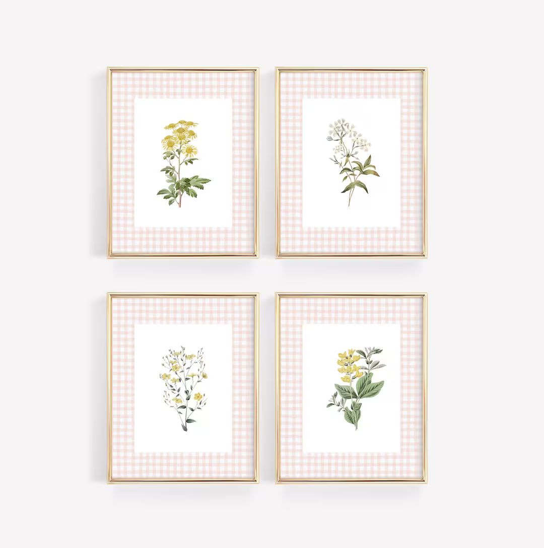 Wildflower Nursery Print Set, Girls Room Decor, Floral Nursery Wall Decor, Vintage Nursery Art, W... | Etsy (US)