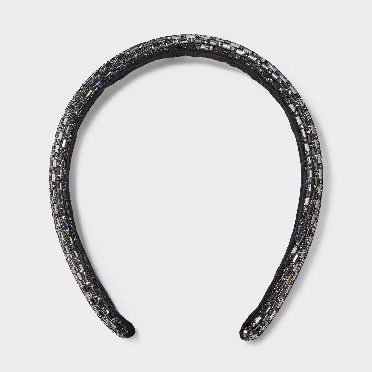 Rhinestone Gem Lined Headband - A New Day™ Black/Rhinestone | Target