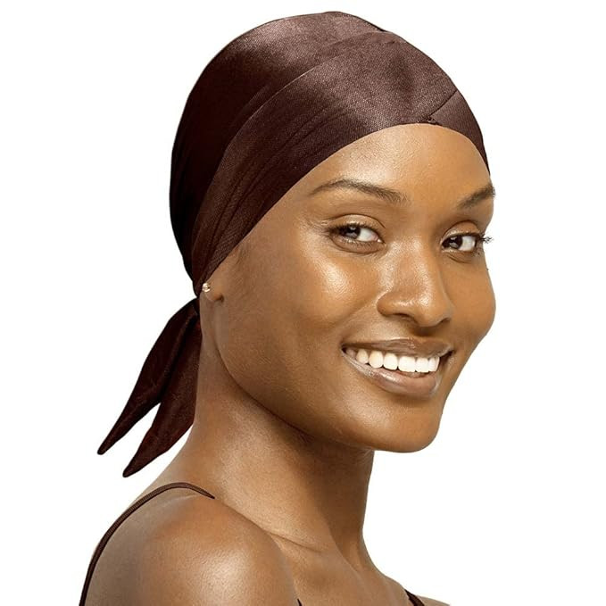 Stay On Satin Tie Up Wrap (Brown) | Amazon (US)