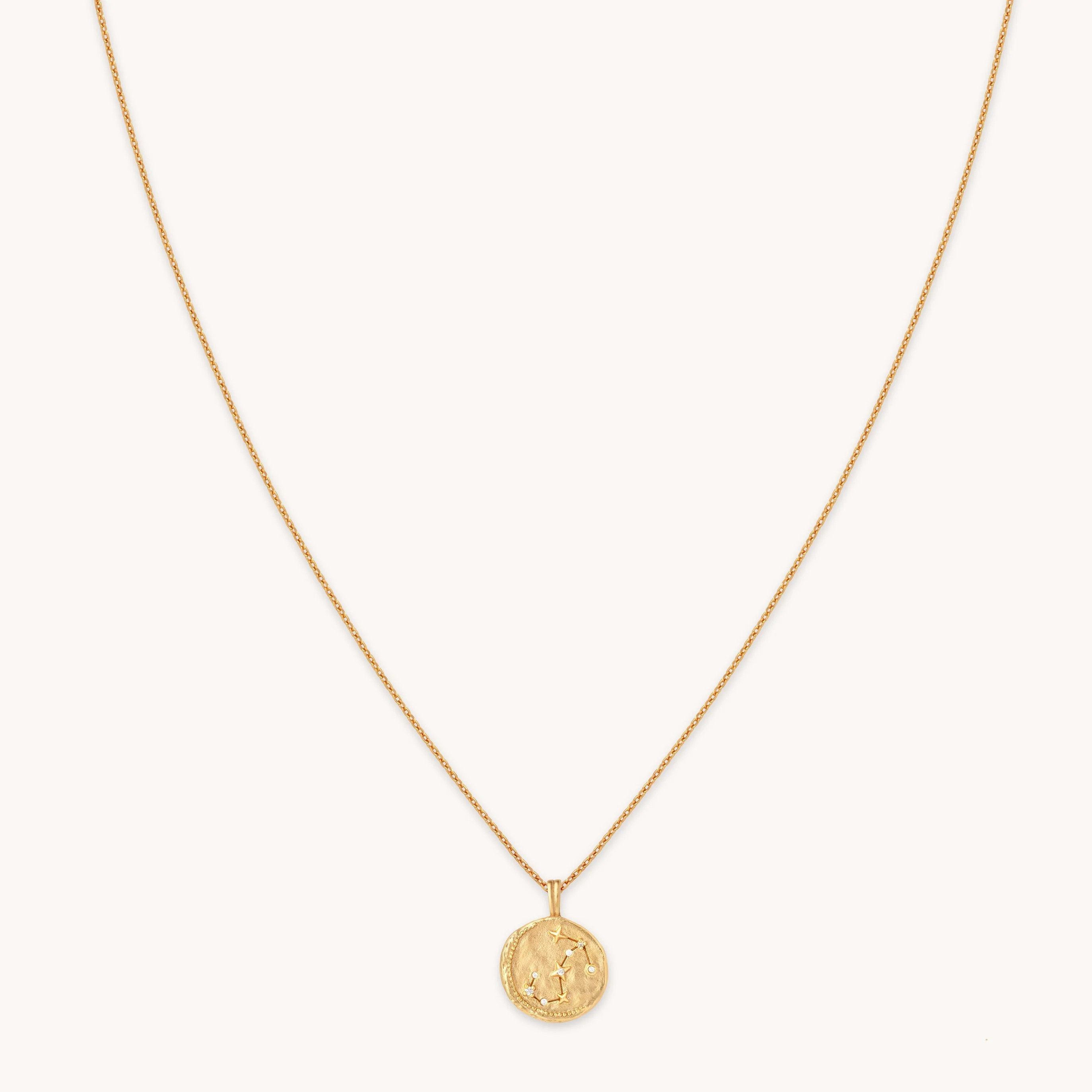 Scorpio Zodiac Pendant Necklace in Gold | Astrid & Miyu UK