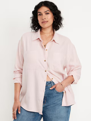 Button-Down Boyfriend Shirt | Old Navy (US)