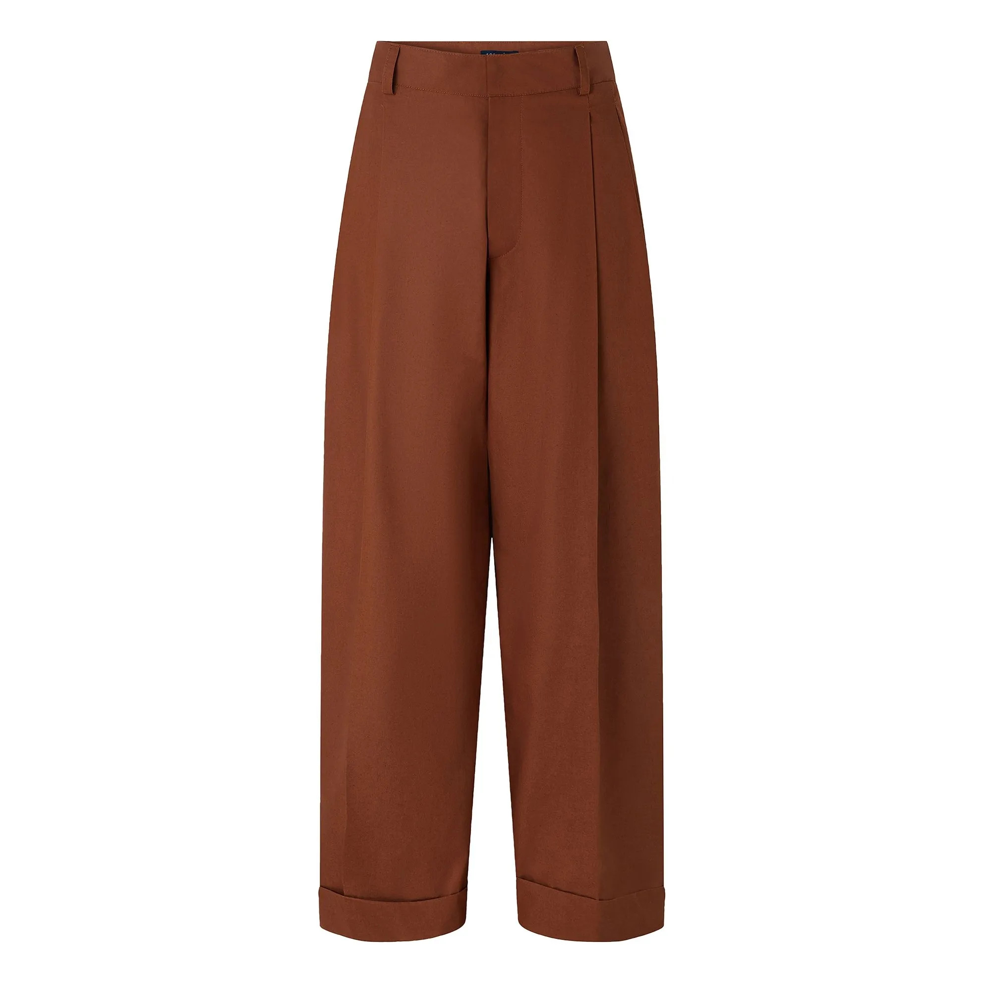 Pantalon Watson Popeline de Coton | Marron | Smallable